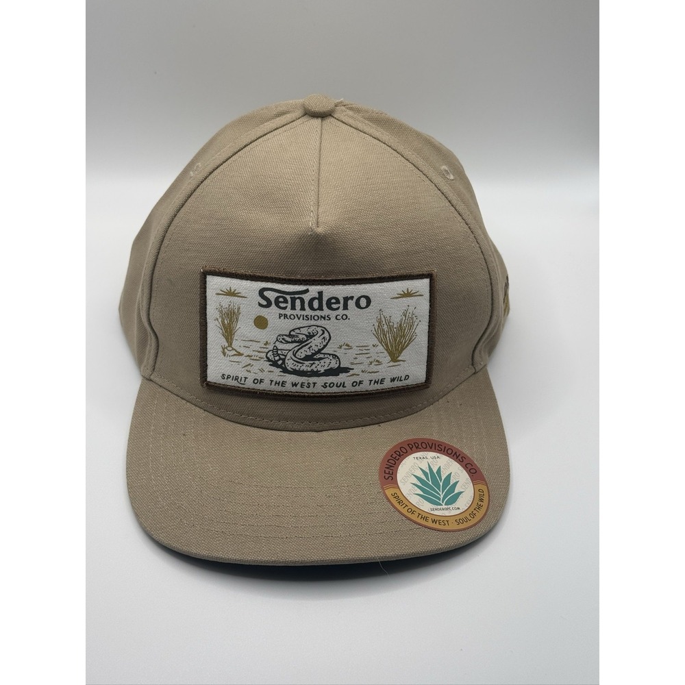 Sendero Provisions Co. Diamondback Snapback Hat Beige Western Cotton Adjustable
